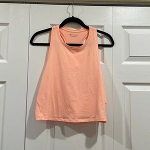 Athleta cropped peach muscle tank (large) NWOT